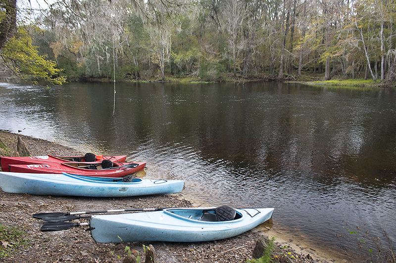 Kayaks on the Santa Fe River