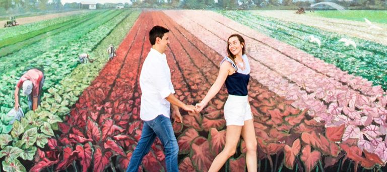 Couple at Caladium Mural