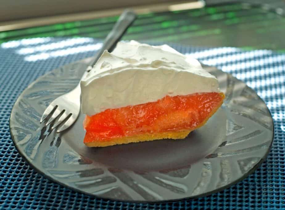 slice of Mary Lang's grapefruit pie at Taste of Florida Cafe in Lake Alfred, FL