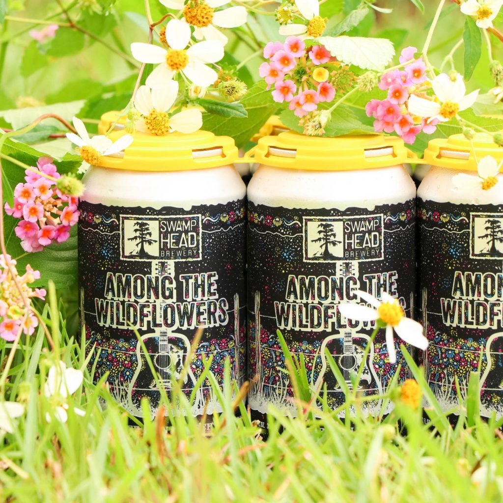 cans of Among the Wildflowers form Swamp Head Brewery