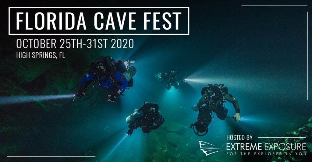 underwater scuba divers at Cave Fest