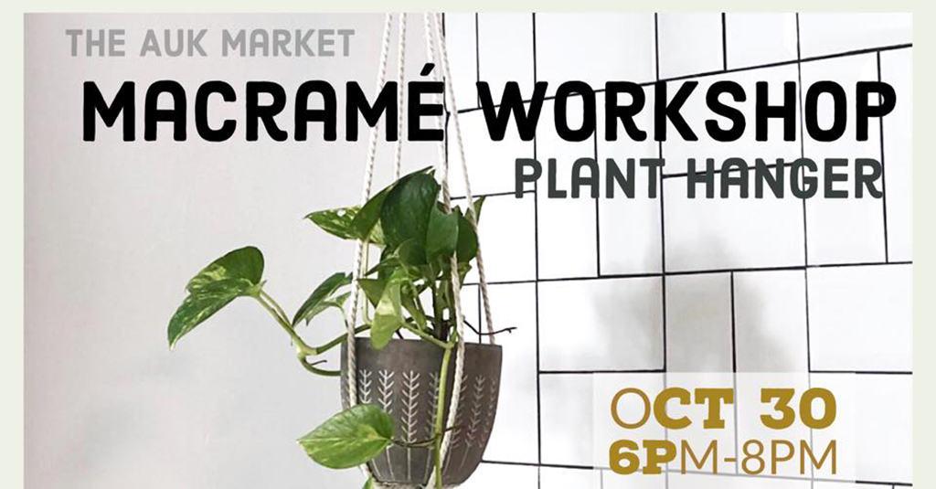 macrame plant hanger workshop