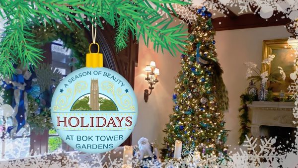 Poster Image for Holiday Home Tour at Pinewood Estate | Bok Tower Gardens in Lake Wales, FL | Travel Inspiration