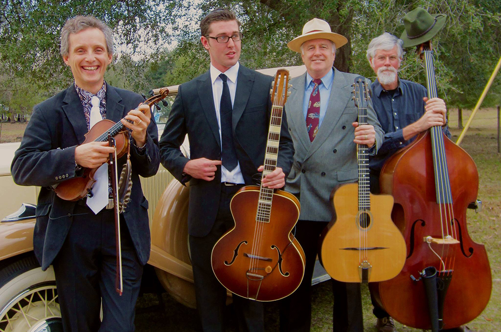 hot club de ville band members with instruments