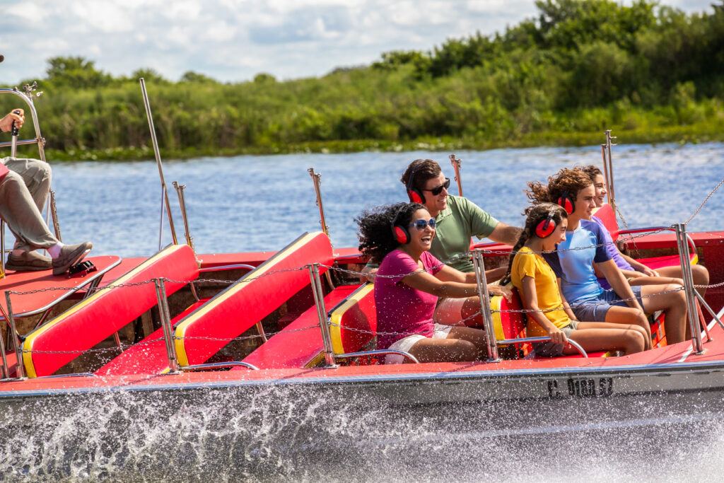 Westgate River Ranch airboat tour with family of four