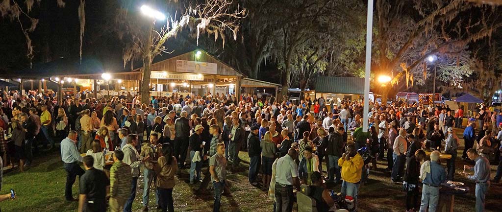 crowd at wild game feast