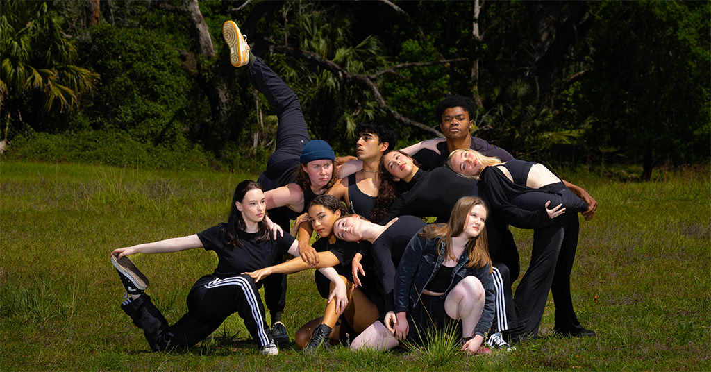 group of dancers posing