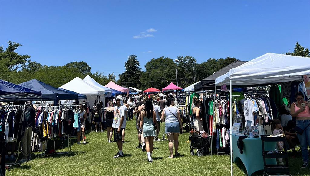 vintage vendor festival tents