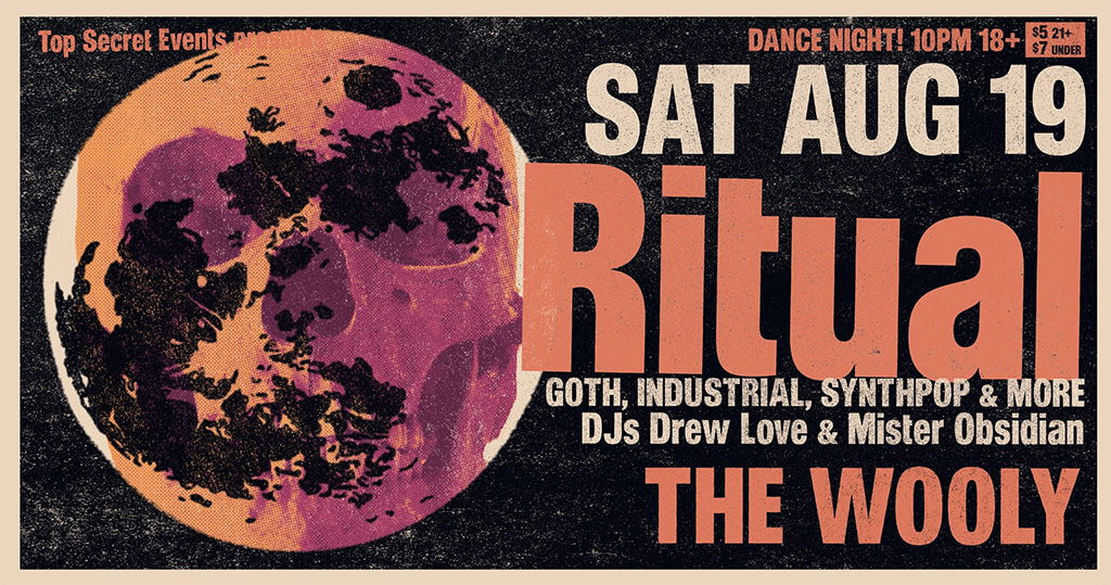 full moon illustration for ritual music event