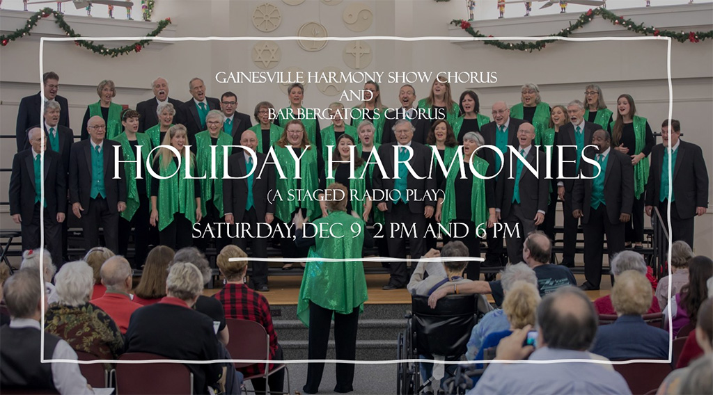 holiday harmonies chorus on stage