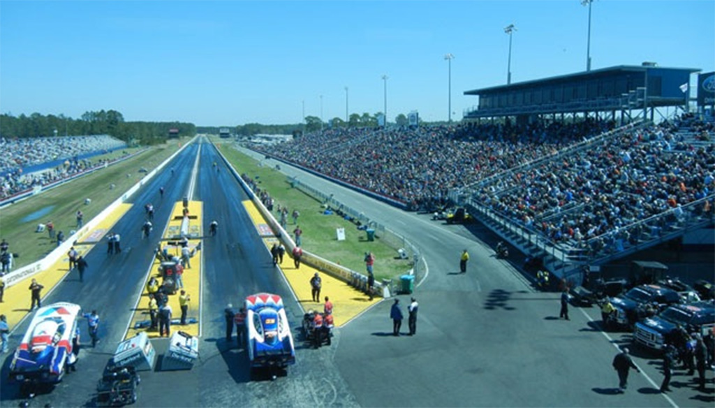 cars at drag strip